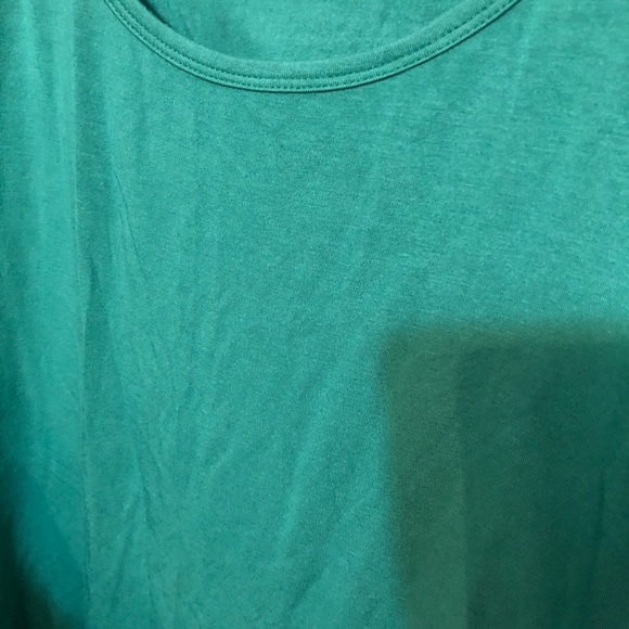 Karen Kane size XL aqua green top cold shoulder teal green shirred sides - Picture 14 of 15